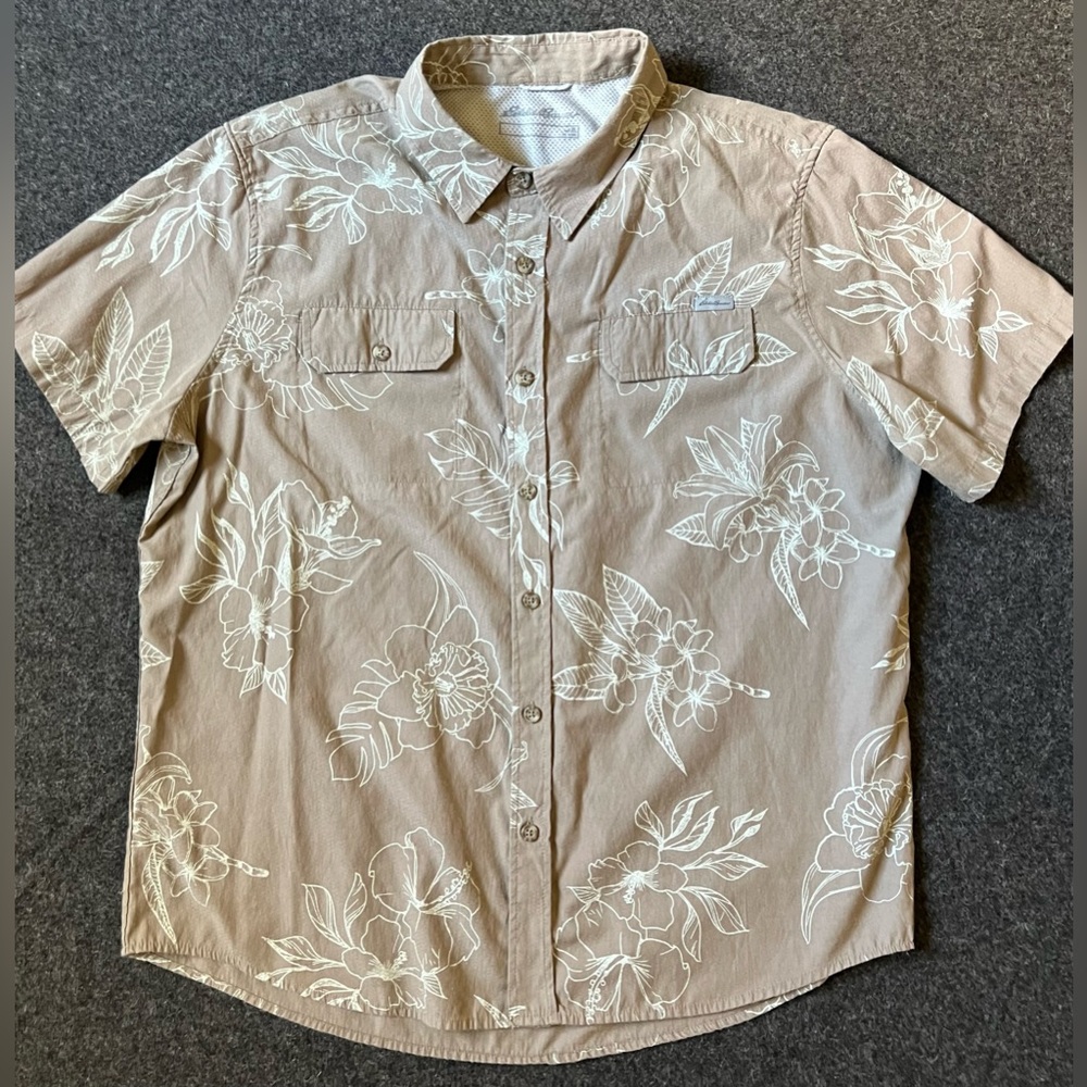 Eddie Bauer Button Down Fishing Shirt Men’s XL